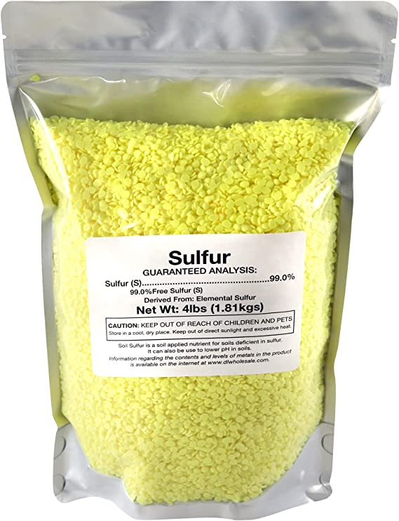 Sulfur Bag 4lb Organic Plant Fertilizer, Garden Planting Soil Food for Vegetable Garden, Succulents, OMRI Certified