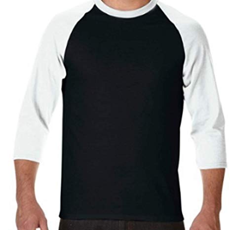 elegantstunning Men 3/4 Sleeve Shirt Soft Cotton T-Shirt Concise Matching Tops