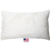 Shredded Memory Foam Pillow with Bamboo Cover by Coop Home Goods - Made in the USA - QUEEN