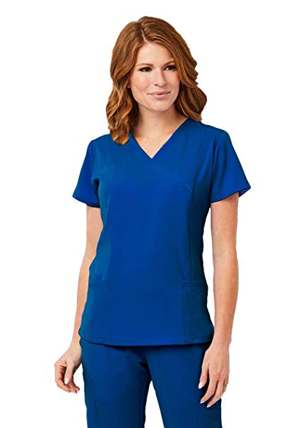Image Women’s 3-Panel Mock Wrap Scrub Top IM1110 | Perfect for Medical, Dental, Veterinary and O.R.