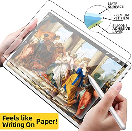 Paperlike iPad pro 12.9 Matte Screen Protector,Paper Texture Anti Glare Scratch Resistant Paper-like Drawing Film Compatible with iPad 2018/2020 Release/Apple Pencil&Face ID Compatible(12.9Inch,1Pack)