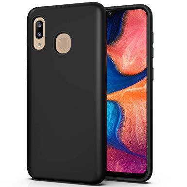 LUCKYCAT Samsung Galaxy A20 Case,Samsung Galaxy A30 Case, Impact Resistant Protective Anti-Scratch Anti-Fingerprint Shockproof Rugged Cover for Samsung A30&A20 (2019 Version)-Black