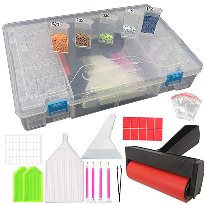 iPart Diamond Painting Tools Kit, Diamond Embroidery Accessories Storage Container (Storage Box with Tools)