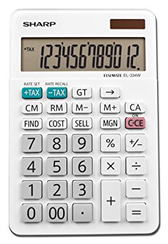 Sharp Calculators EL-334WB Business Calculator, White 4.0