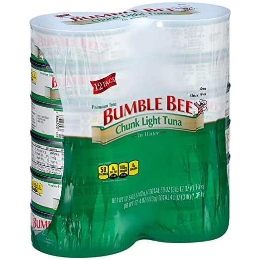 Evaxo Bumble Bee Chunk Light Tuna in Water (5 oz., 12 ct.)