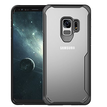 Galaxy S9 Case,Soundmounds PC   TPU Hybrid Ultra -Thin [Perfect Fit][Clear Black] [Full Protection] Drop Acrylic Anti-Scratch Resistance Shock Absorption For Samsung Galaxy S (Black, S9)