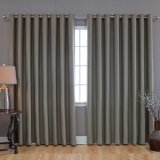Best Home Fashion Wide Width Thermal Insulated Blackout Curtain - Antique Bronze Grommet Top - Olive - 100W x 84L - 1 Panel