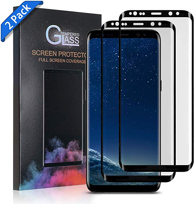 Xawy [2-Pack] for Galaxy S8 Plus Screen Protector Tempered Glass,[Anti-Fingerprint][No-Bubble][Scratch-Resistant] Glass Screen Protector for Samsung Galaxy S8 Plus