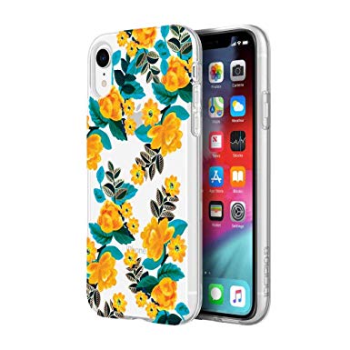 Incipio Design Series Protective Case for iPhone XR (6.1") with Stylish Prints and Clear Cover Design - Desert Dahlia