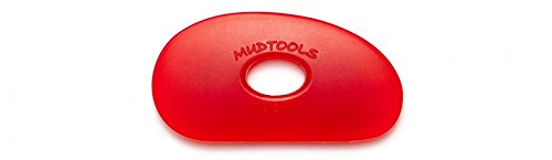 Sherrill Mudtools Shape 0 Polymer Rib for Pottery and Clay Artists, Red Color Very Soft