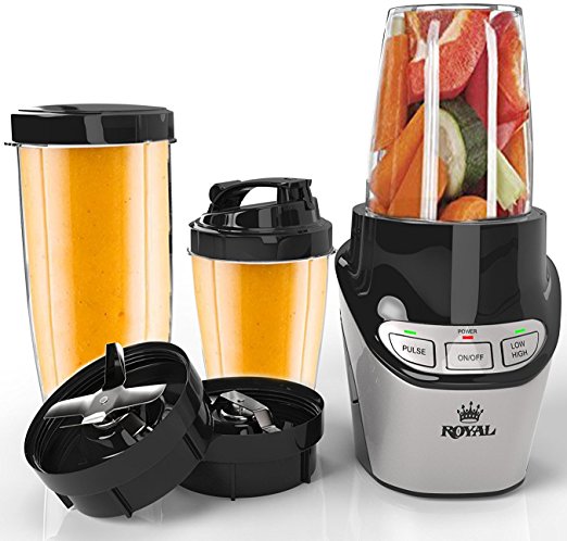 Royal Professional 8-Piece Blender Set - High-Speed Food Processor (1000 Watts) Grinder/Extractor Blade - Perfect for Smoothies, Shakes, and Juices