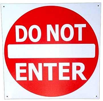 Do Not Enter Sign Tin Metal Street Road Sign Traffic Signal TIN Sign 7.8X11.8 INCH