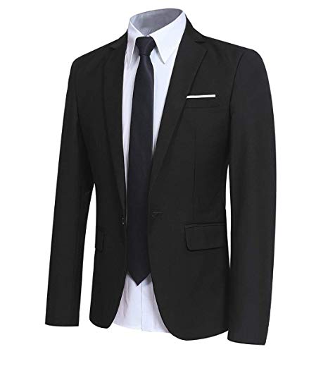 Men' Slim Fit One Button Blazer Jacket Casual/Party Sport Coat