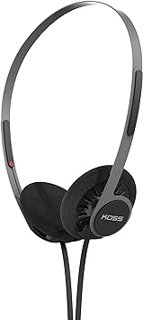 Koss KPH40 Utility On-Ear Headphones, Detachable Interchangeable Cord System, Ultra Lightweight Design (Stealth Black)