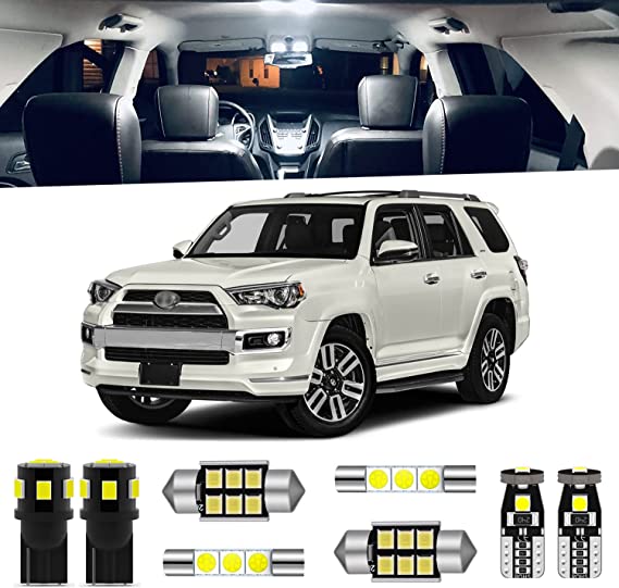 ENDPAGE 18-Pieces 4Runner LED Interior Light Kit Package for Toyota 4Runner 2010 2011 2012 2013 2014 2015 2016 2017 2018 2019 2020 2021   License Plate Lights, Reverse Lights, Install Tool