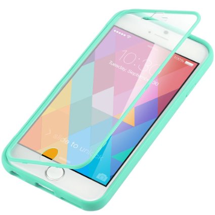 iPhone 6 Case, ULAK 2in1 Hybrid Soft TPU Case with Built In Screen Protector for Apple iPhone 6 4.7 inch (Mint Green)