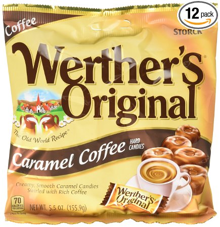 Werther's Original Caramel Coffee Hard Candies, 5.5-Ounce Bags (Pack of 12)