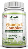 Vitamin B Complex 180 tablets 6 month supply - 100 MONEY BACK GUARANTEE - Contains all Eight B Vitamins in 1 Tablet Vitamins B1 B2 B3 B5 B6 B12 D-Biotin and Folic Acid