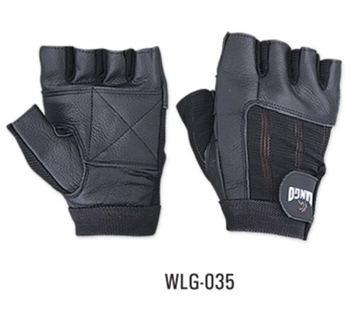 WEIGHT LIFTING PADDED LEATHER GLOVES - W035 - FITNESS TRAINING BODY BUILDING GYM SPORTS & WHEEL CHAIR USE SIZE