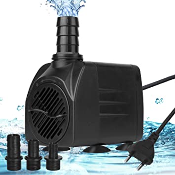 flintronic Mini Bomba de Agua, 25W/1500L/H Bomba de Acuario, Altura Máxima 2.2m, Bomba de Agua, Bomba Sumergible, Bomba de Fuente de Estanque Bomba de Acuario, para Fuente -Enchufe de la EU