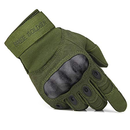 FREE SOLDIER Tactical Gloves for Men Military Hard Knuckle Outdoor Cycling Gloves Armor Gloves