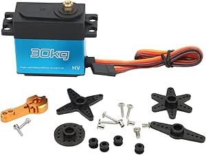 Dilwe RC-Lenkservo, 30 Kg Wasserdichter RC-Lenkmotor mit 25 T Metall-Servoarm RC-Metallgetriebe für 1/10 RC-Car-Hubschrauber