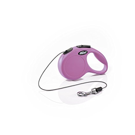 Flexi CL00C3.250.P New Classic Cord Retractable Leash, Pink, X-Small/10'