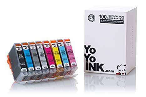 YoYoInk 8 Pack Compatible Ink Cartridge for CLI-42 Pixma Pro-100 (1 Black, 1 Cyan, 1 Gray, 1 Light Gray, 1 Magenta, 1 Yellow, 1 Photo Cyan, 1 Photo Magenta) with Ink Level Indicator