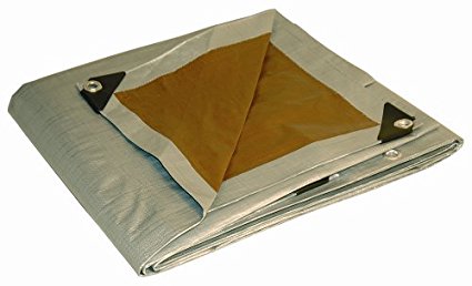 18' x 24' Dry Top Heavy Duty Silver/Brown Reversible Full Size 10-mil Poly Tarp item #218244