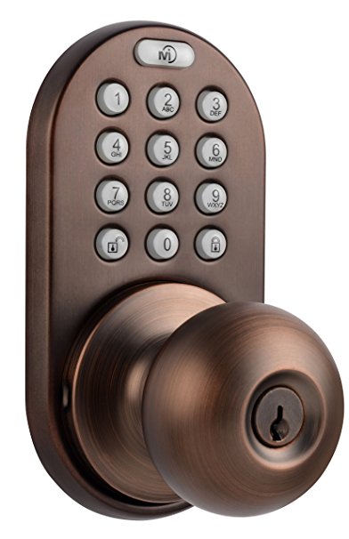 MiLocks DKK-02OB Electronic Touchpad Entry Keyless Door Lock, Oil Rubbed Bronze