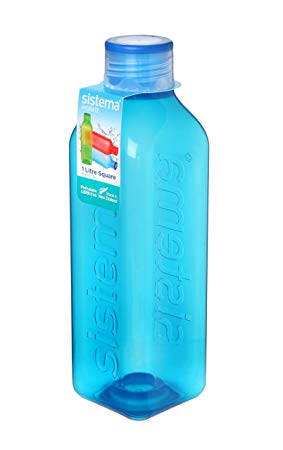 Sistema Square Water Bottle, 1 L - Assorted Colours