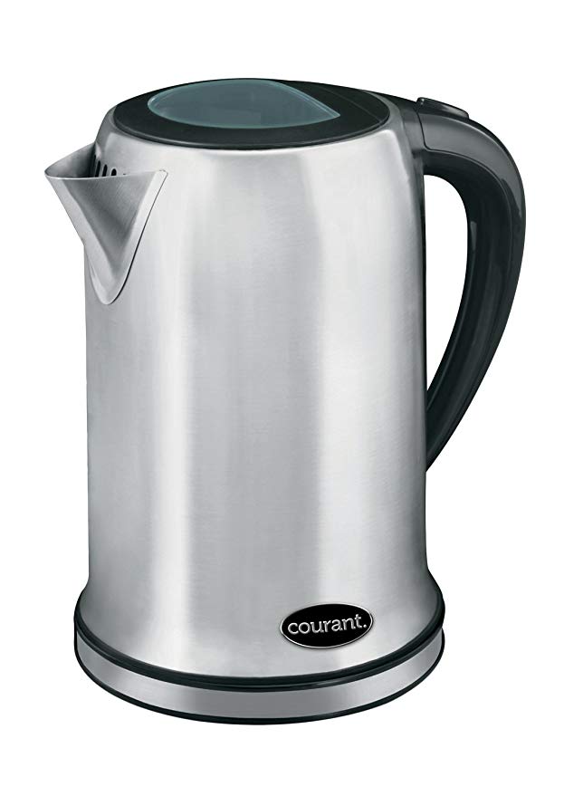 Courant 1.7 Liter Cordless Electric Kettle, Stainless Steel Electric Tea Kettle