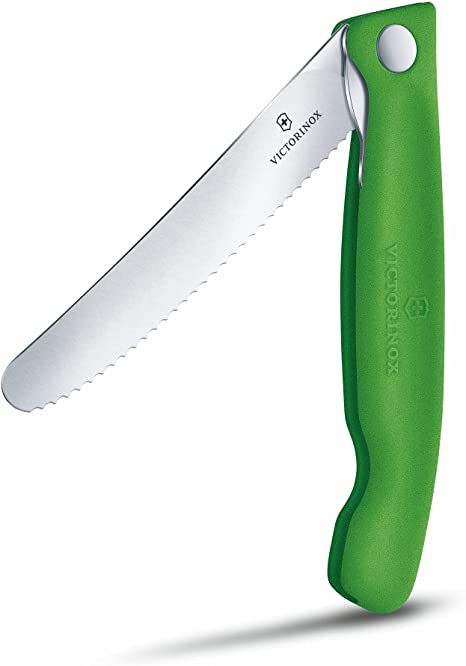 Victorinox Swiss Classic Paring Knife, Wavy Edge Green 4.3 in