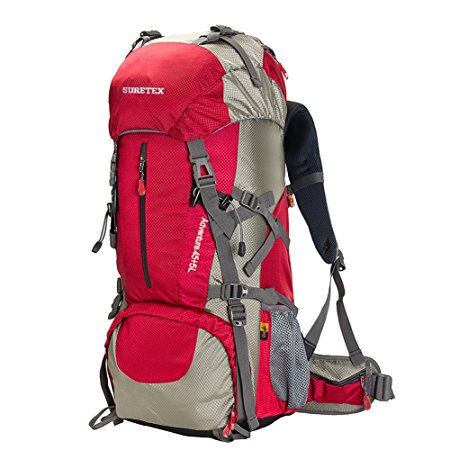 Suretex Hiking Backpack 50Liter/60Liter With Waterproof Backpack Cover Unisex