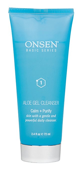 Onsen Secret Aloe Gel Cleanser Anti Aging Face Wash Professional Grade & High Performance Made in USA 2.4oz (72 ml)