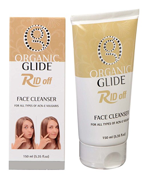 Organic Glide Acne Treatment Face Cleanser for Acne Pimples and Blackheads With Dead Sea Mineral Salt 150 ml