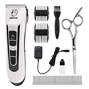 Professional Dog Grooming Clippers - Rechargeable Dog Grooming Kit and Dog Hair Clippers Cordless Suitable Dog & Cat and Other House Animals, Dog Hair Trimmer