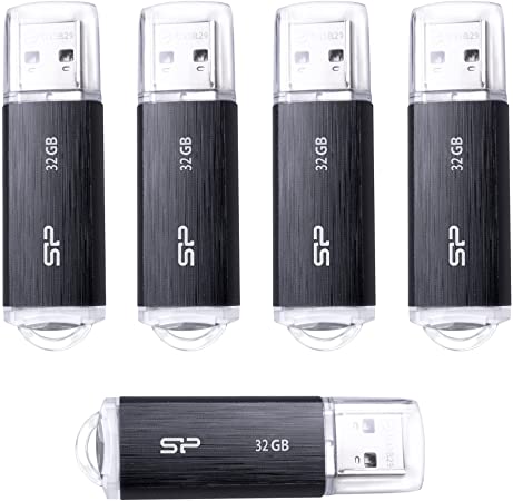 Silicon Power 5-Pack 32GB USB 2.0 Flash Drive Thumb Drive Memory Stick