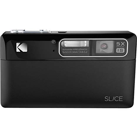 Kodak Slice 14MP Digital Camera with Schneider-Kreuznach Prism 5x Optical Image Stabilized Zoom and 3.5-Inch Touch-Screen LCD (Black)