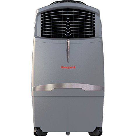 Honeywell CO30XE 63 Pt. Indoor/Outdoor Portable Evaporative Air Cooler with Remote Control, Grey