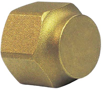 Nigo Industrial Co. Brass Tube Fitting, SAE 45 Degree Flare Fitting, Cap Nut (3/8")