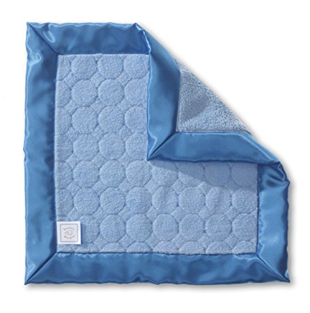 SwaddleDesigns Baby Lovie, Security Blankie with Jewel Tone Puff Circles, Blue