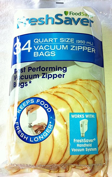 FoodSaver FreshSaver Quart-sized Vacuum Zipper Bags 34ct