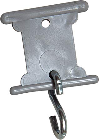 Camco Gray RV Party Light Holder - Easily Slides Into Awning Roller Bar Channel, Each Hanger Supports Up to 15 lbs - 7 Pack (42693)