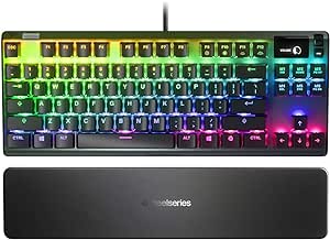 SteelSeries Apex Pro TKL (Compact) 0.1-4.0mm Adjustable Hyper-Magnetic Rapid Trigger OmniPoint 2.0 Switch Mechanical Gaming Keyboard (US Layout) - World’s Fastest Gaming Keyboard