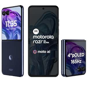 Motorola razr 50 ultra (Midnight Blue, 12GB RAM, 512GB Storage) | with moto buds  | moto ai | 4.0" external AMOLED display | Snapdragon 8s Gen 3 | 6.9" AMOLED 165Hz display | 32MP selfie camera