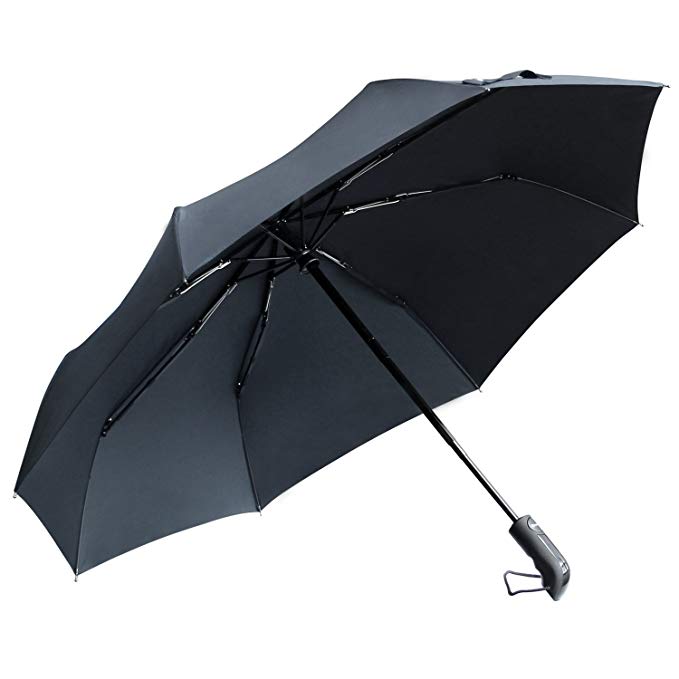 TOTU 60 MPH Windproof Umbrella Strong Waterproof Auto Open Close Portable and Mini Lightweight for Easy Carrying Compact Durability Umbrella w/ 8 Resin-Reinforced Fiberglass Ribs