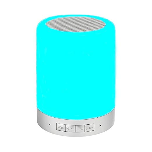 Aisuo Touch Lamp - Multifunctional Bluetooth Night Light Speaker with Rechargeable Lithium Battery, Dimmable Function, SD Card and Aux Line Supported, Ideal Gift for Kids, Friends, Children. …