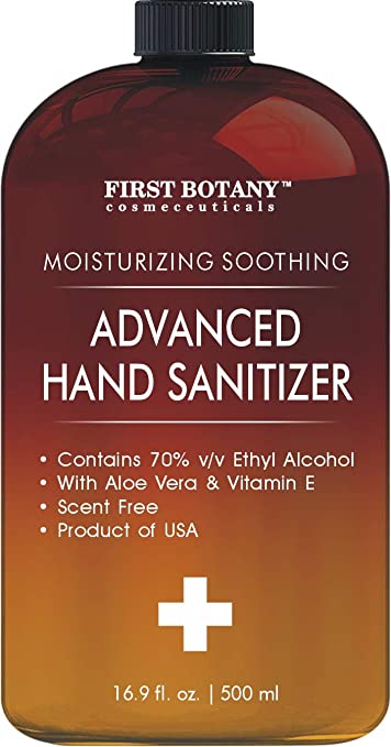70% Alcohol Disposable Hand sanitizing Gel 500ml, Kills 99.99% Germs No Water Required, Long-lasting Anti-Bacterial Quick Drying Liquid Hand Soap (Packaging May Vary)