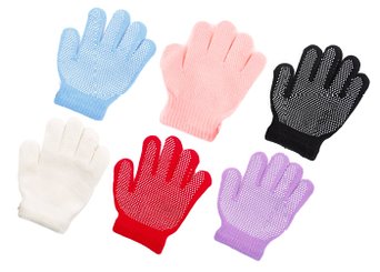 Gilbin Magic-Stretch Gripper Glove, Kids Size, Colorful Set, 6 Pair